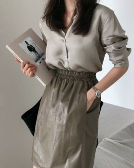 コリアンスタイル　パーティス　Shimmer band skirt