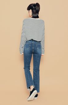 韓国ファッション通販　ダメージデニムパンツ