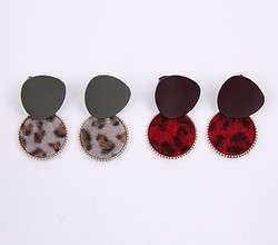 韓国ファッション　ピアス　レオパード