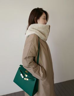 韓国ファッション通販　マフラー　ミンク
