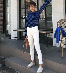 韓国ファッション通販 ボーダーシャツ