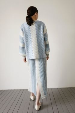 韓国ファッション通販　セットアップ　ニット