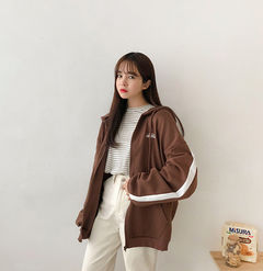 韓国ファッション通販　ジップアップフード