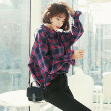 韓国ファッション通販　チェックシャツ