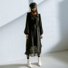 韓国ファッション通販　フリルワンピ