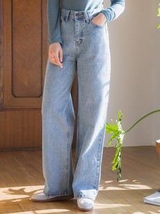 韓国ファッション通販　ワイドデニム