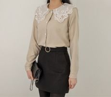 韓国ファッション通販　カラーブラウス