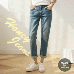 韓国ファッション　ジーンズ　JUSTONE