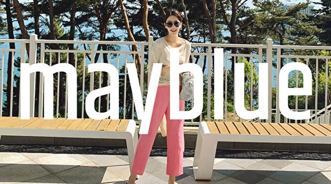 韓国ファッションブランド　マダムスタイル　メイブルー